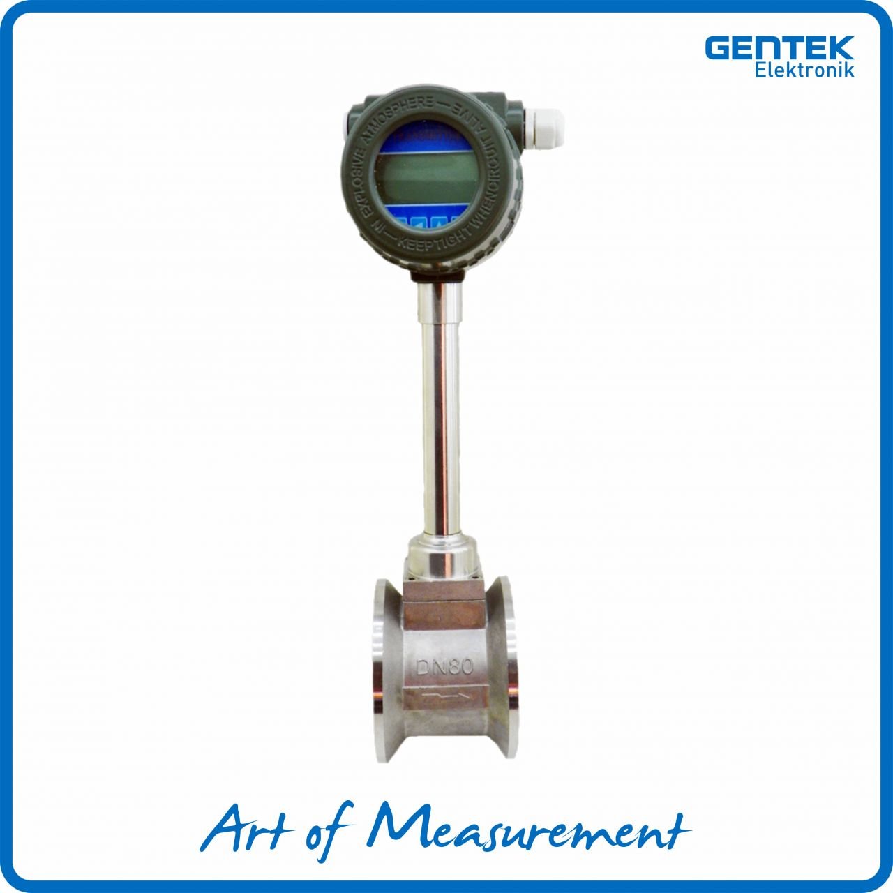 Sabit Tip Vortex Debimetre 15mm Anlık Toplam Gösterge + 4-20mA + Basınç Sıcaklık Komp.